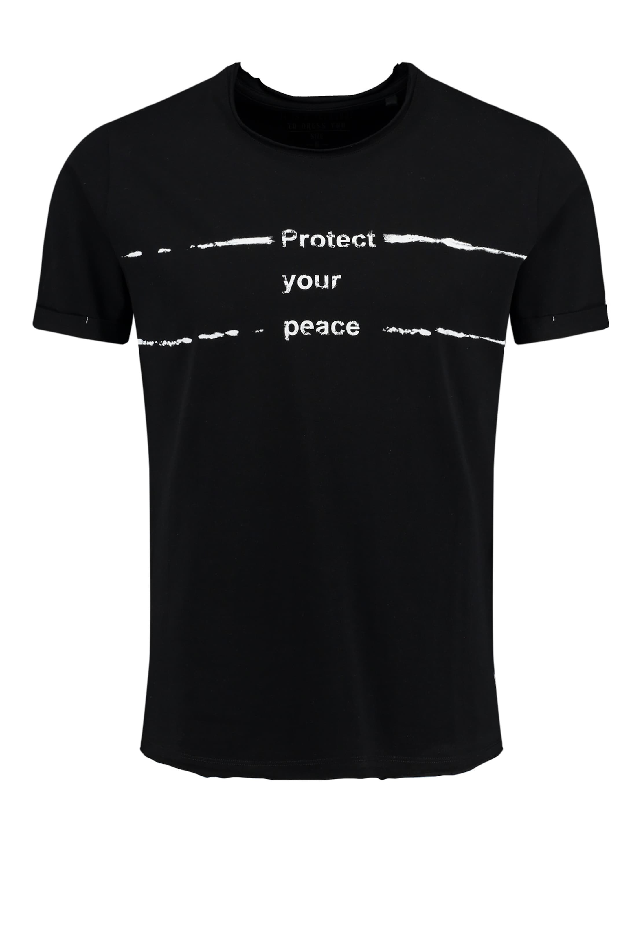 Key Largo Shirt 'Protect' in Black: front
