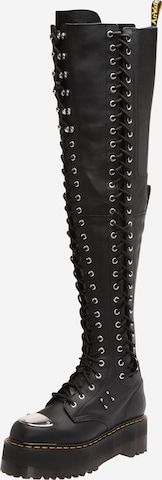 Dr. Martens Over the Knee Boots '28-Eye Extreme Max' in Black: front
