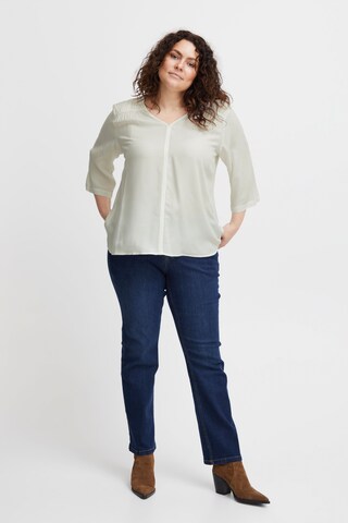 Camicia da donna 'Pcina Bl 1' di Fransa Curve in bianco