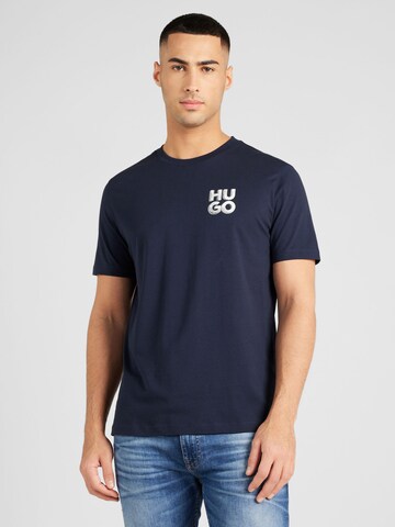 T-Shirt 'Detzington 241' HUGO en bleu : devant