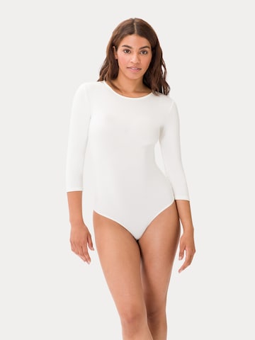 Les Lunes Shirt Bodysuit 'Alena' in White: front