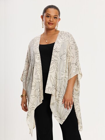 YOEK Kimono in Beige: voorkant