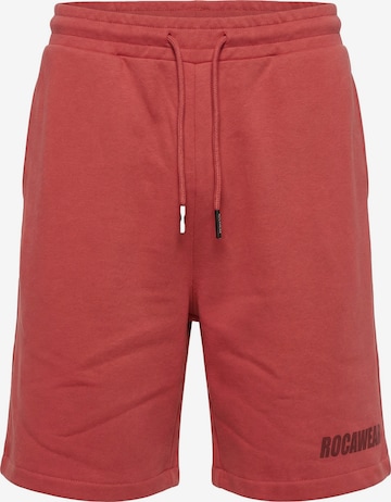 ROCAWEAR Regular Broek in Rood: voorkant