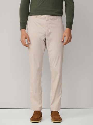 Hackett London Regular Pleat-front trousers in Beige: front