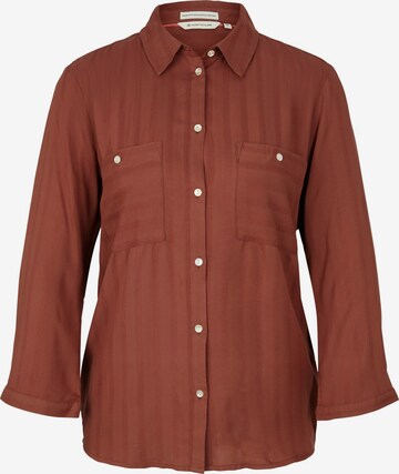 TOM TAILOR Blouse in Bruin: voorkant