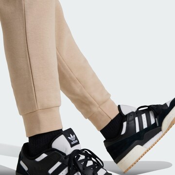 ADIDAS ORIGINALS Tapered Trousers 'Trefoil Essentials' in Beige