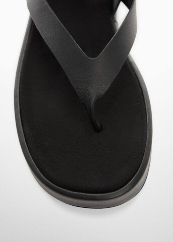 MANGO T-Bar Sandals 'Tila1' in Black