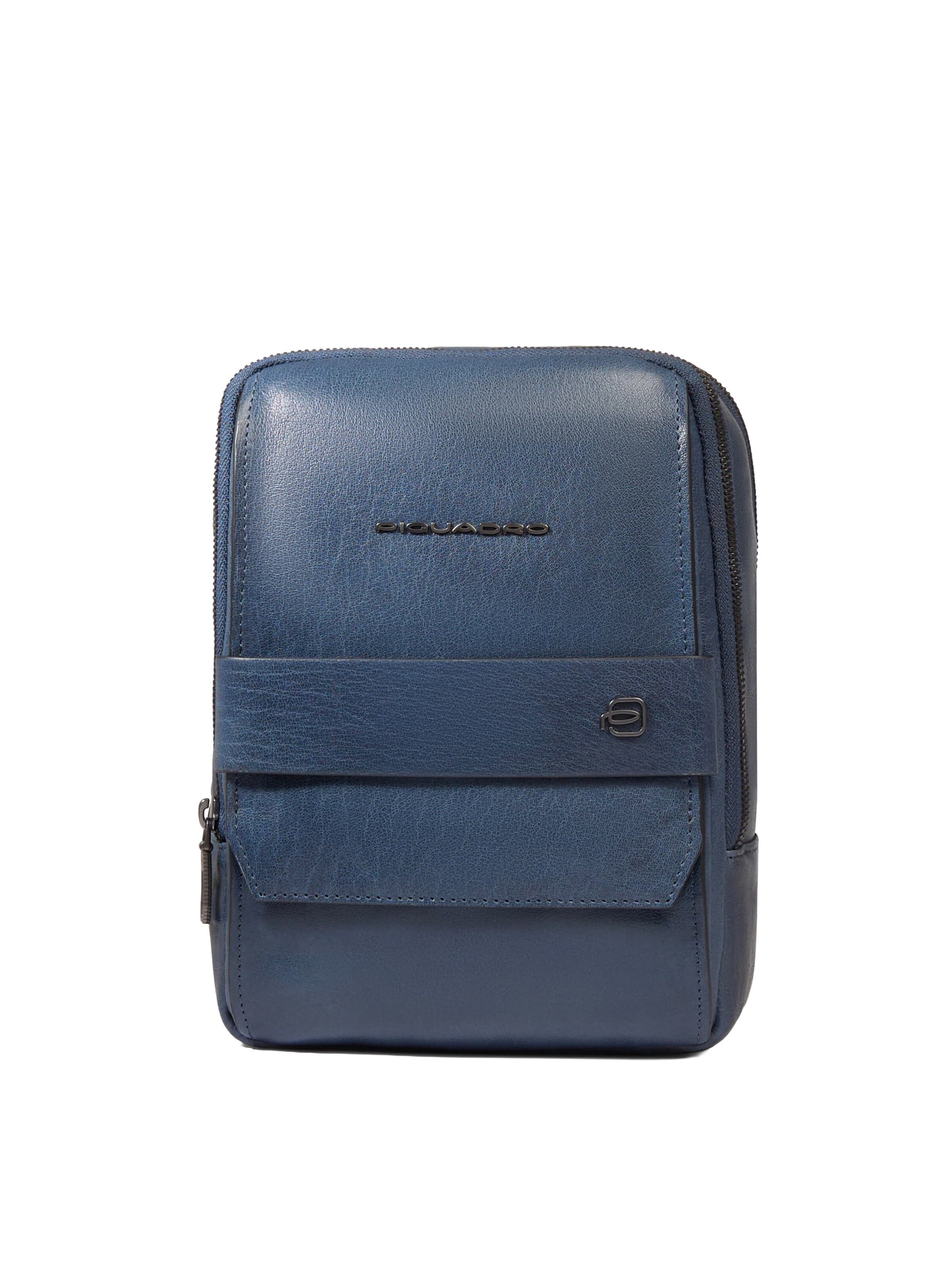 Sac à bandoulière Piquadro en bleu : devant