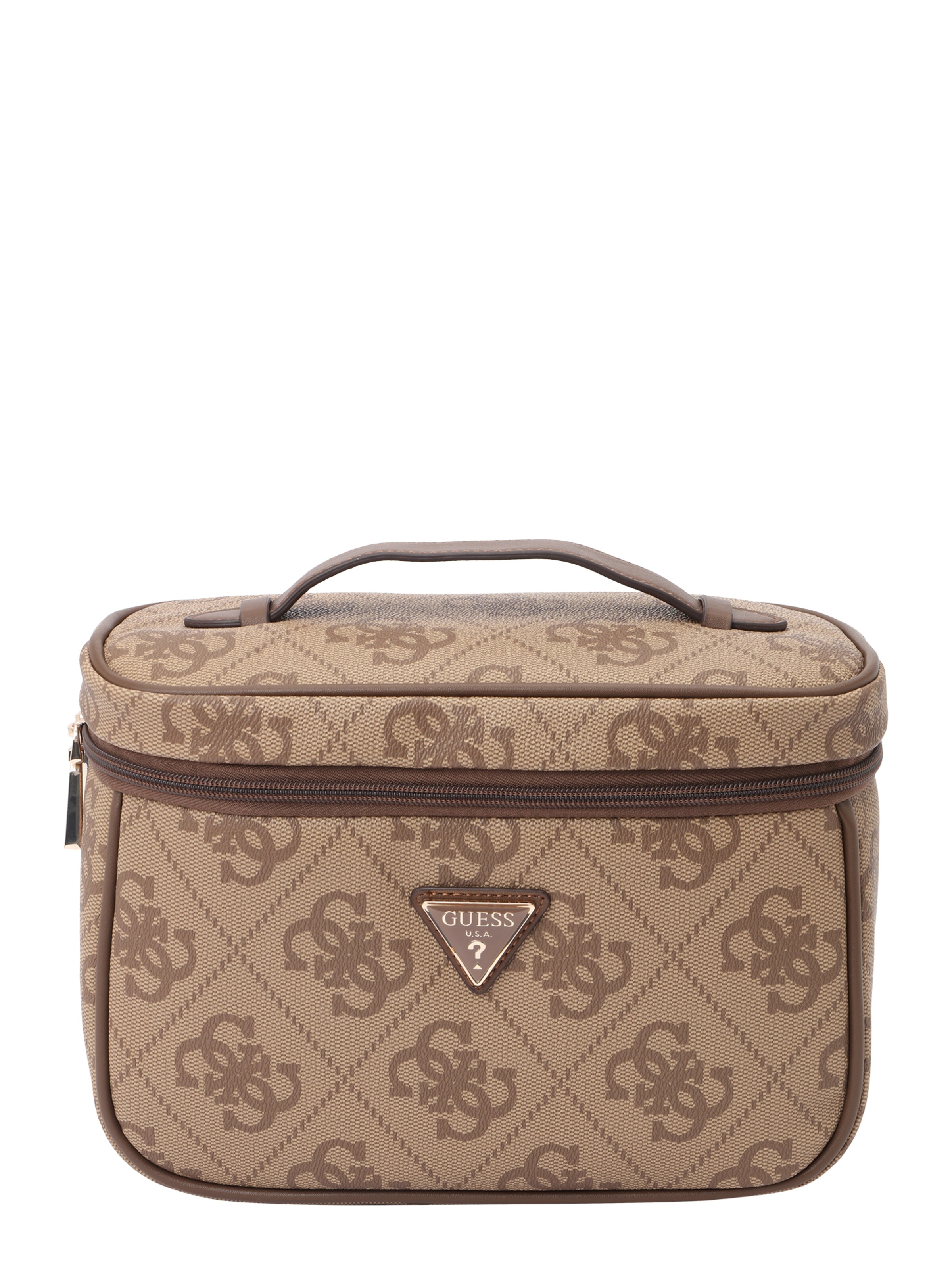 GUESS Cosmetic bag 'BERTA TOILETRY TRAIN CASE' in Brown