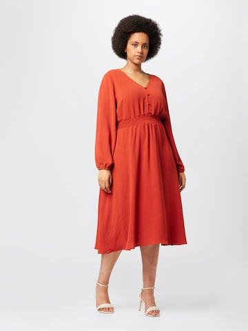 ABOUT YOU Curvy Dress 'Hailey' in Red: front