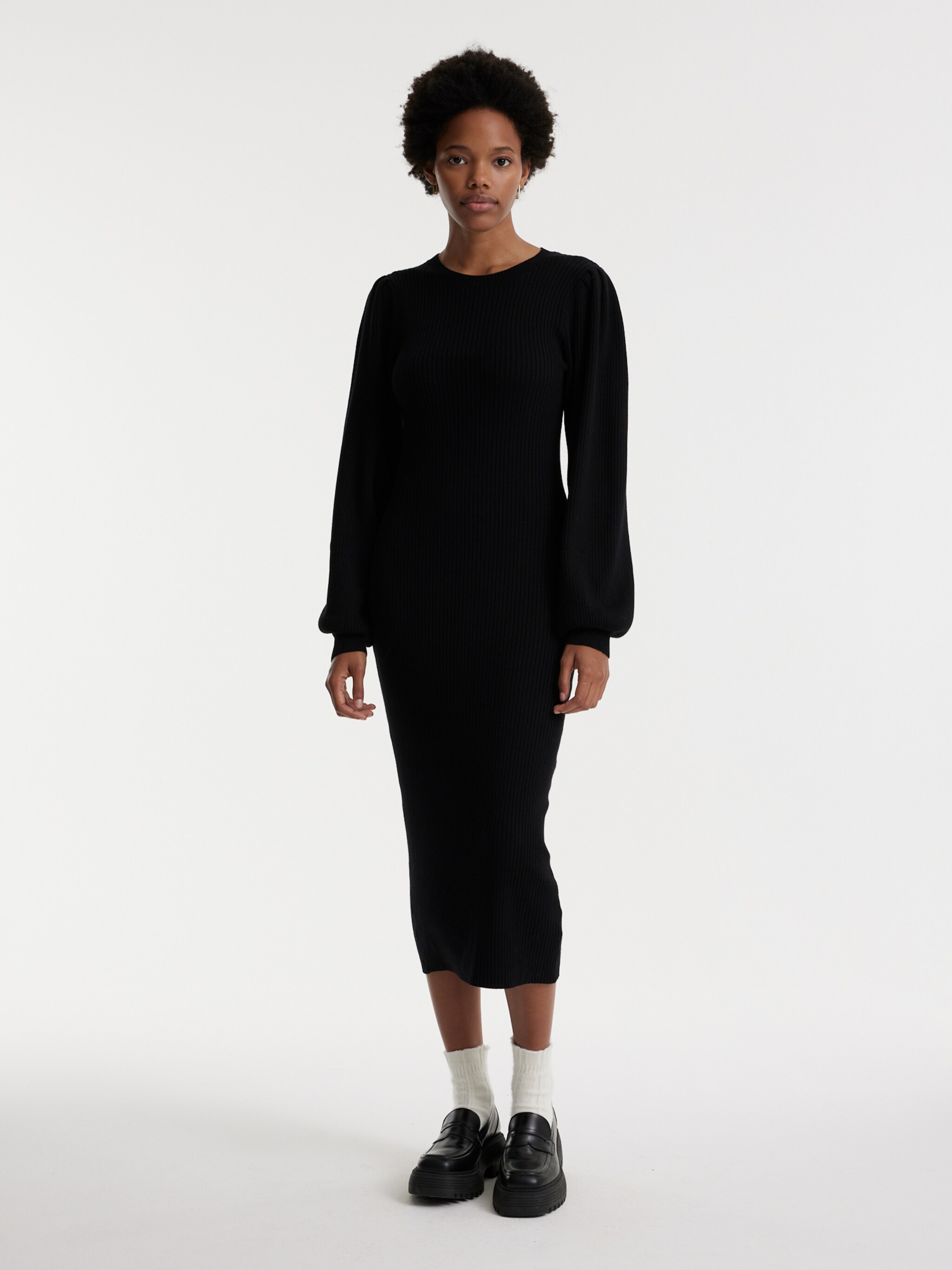 EDITED Producten Gebreide jurk 'Jeanne' Zwart