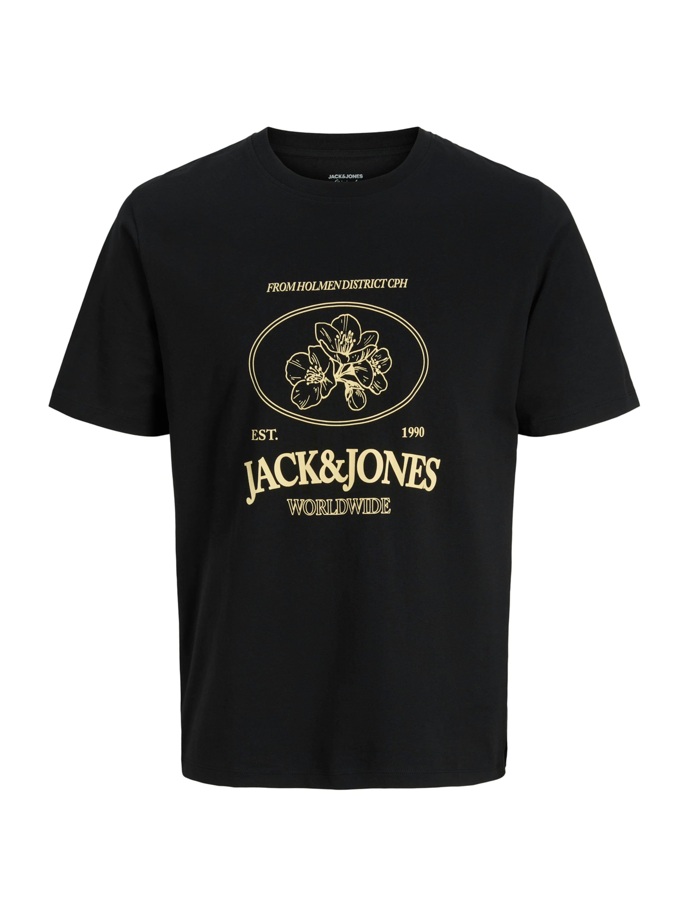Jack & Jones Plus Shirt 'JORNantucket' in Zwart: voorkant