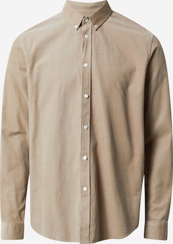 Samsøe Samsøe Regular fit Button Up Shirt 'Liam' in Grey: front