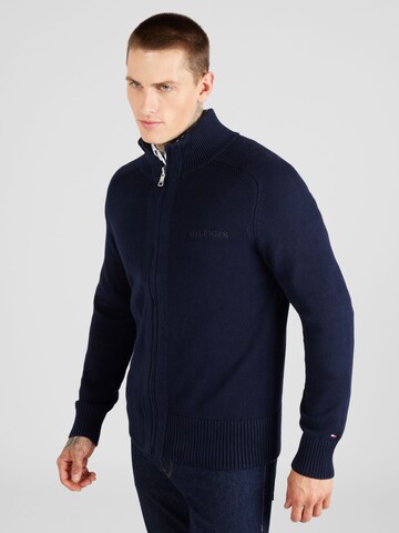 TOMMY HILFIGER Gebreid vest in Blauw: voorkant