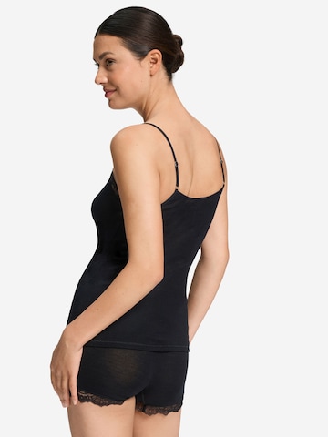 Hanro Top ' Woolen Lace ' in Zwart