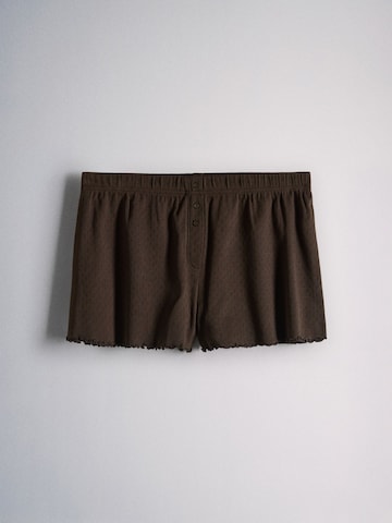 The Set - Pijama de pantalón corto en marrón