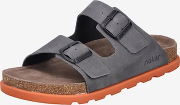 Rieker Pantolette in Grau: Vorderseite