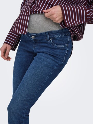 Only Maternity Slimfit Jeans 'OLMBlush' in Blauw