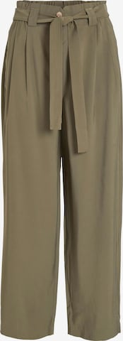 Vila Petite Loose fit Pleat-Front Pants 'Karen' in Green: front