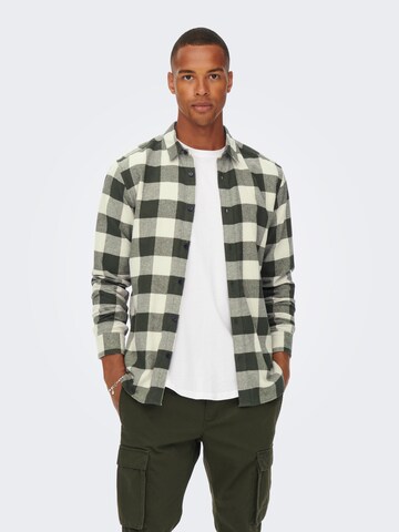 Only & Sons Slim fit Koszula w kolorze beżowy: przód
