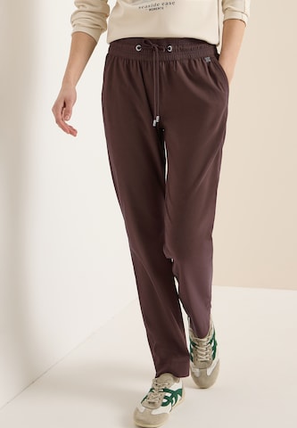 CECIL Tapered Pants 'Tracey' in Brown: front