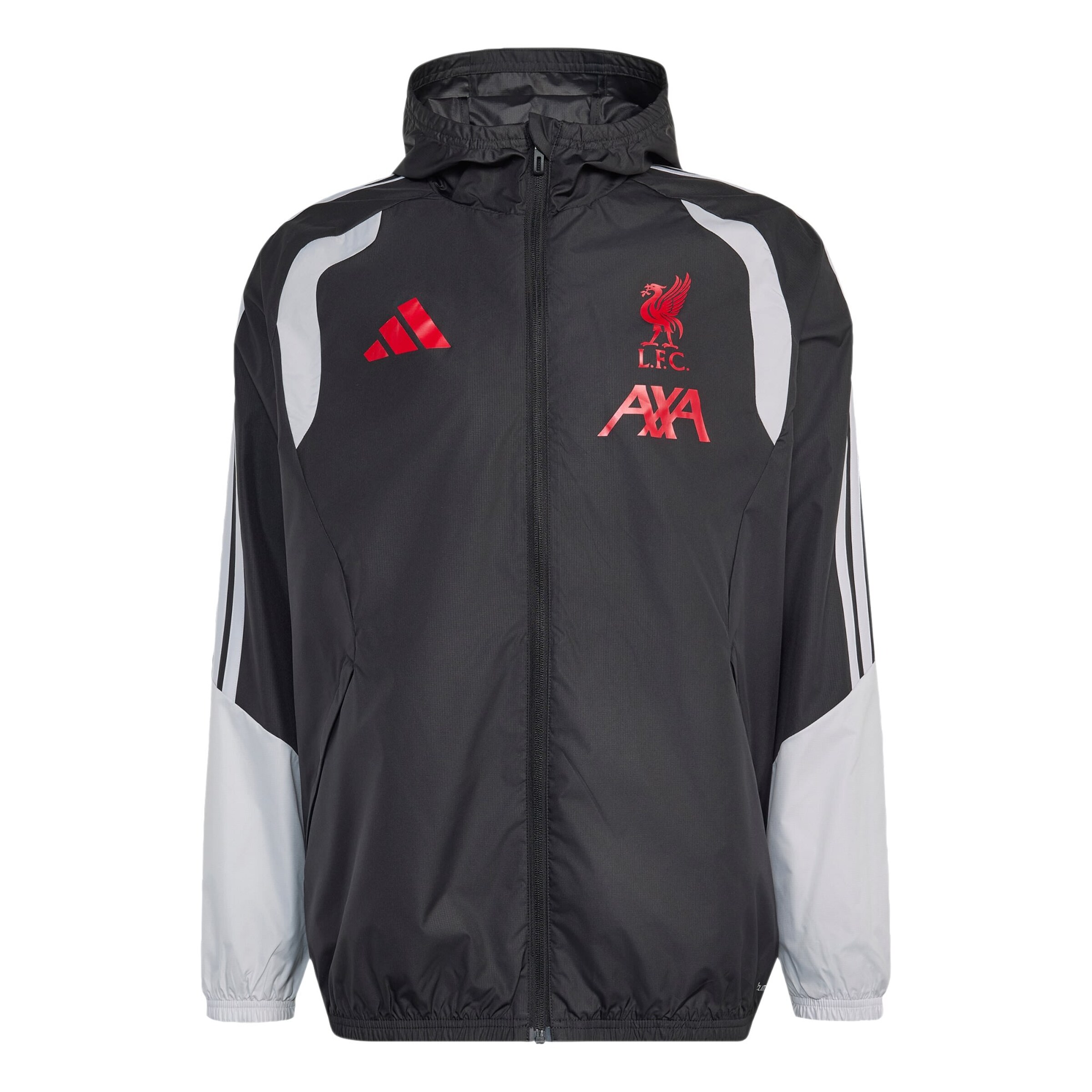 ADIDAS PERFORMANCE Veste de sport 'FC Liverpool 26/27 Tiro' en XS en gris clair / rouge / noir, Vue avec produit
