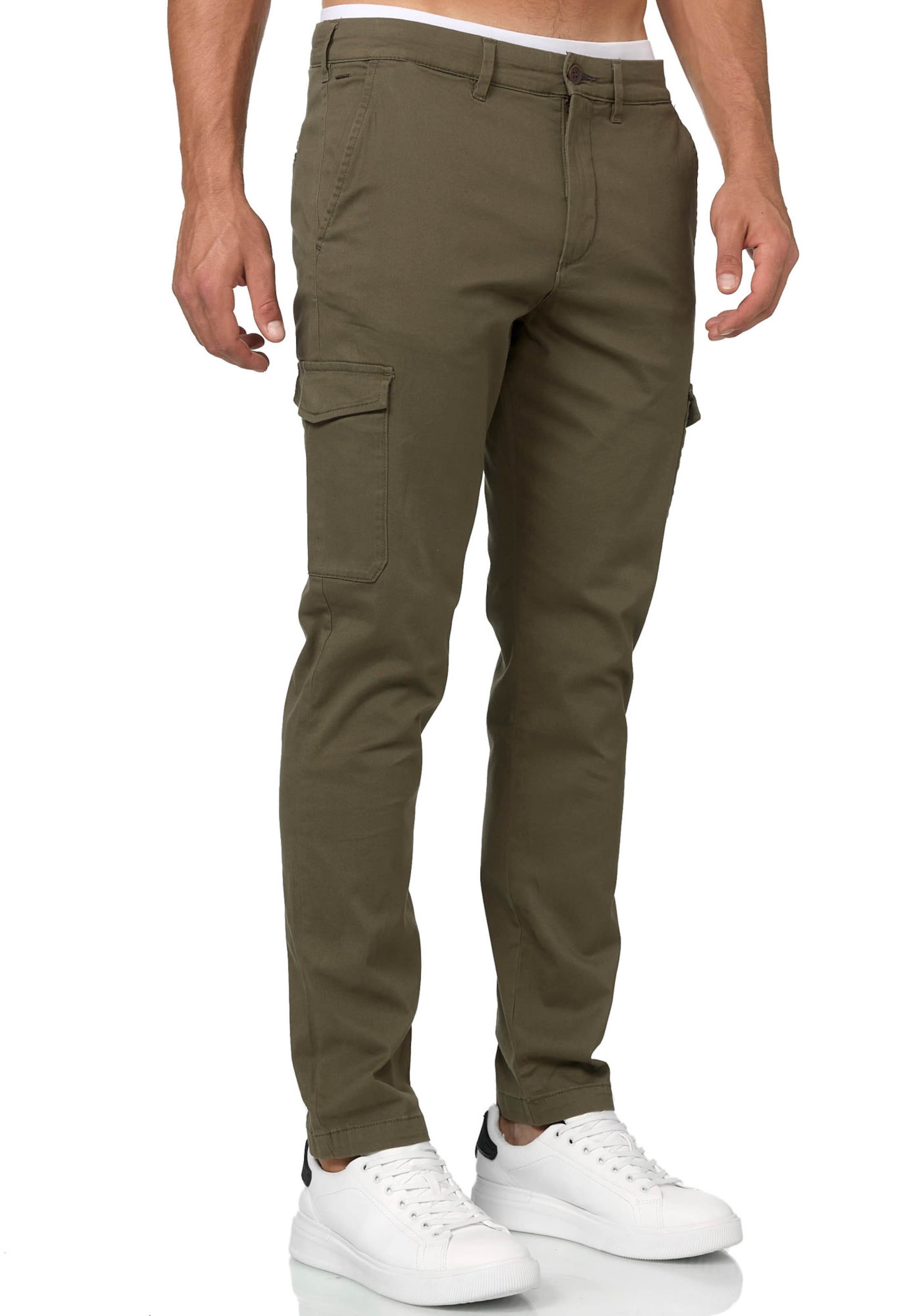 INDICODE JEANS Παντελόνι cargo σε πράσινο: μπροστά