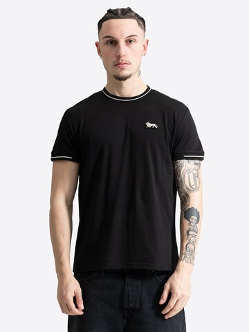 LONSDALE Paita 'Cuffley' värissä musta: etupuoli