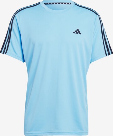 ADIDAS PERFORMANCE Functioneel shirt 'Train Essentials 3-Stripes' in Blauw