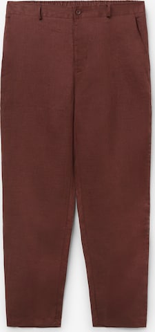 IUMAN Intimissimi Pleat-Front Pants in Brown: front