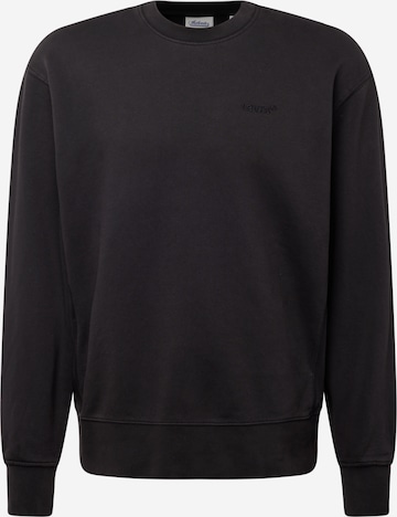 LEVI'S ®Sweater majica 'Authentic Crewneck Sweatshirt' - crna boja: prednji dio