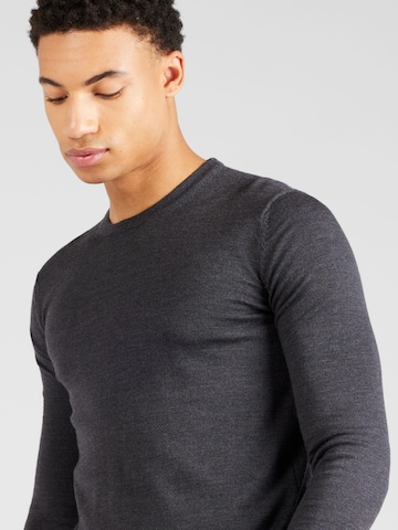 HUGO Sweater 'San Cedric' in Grey