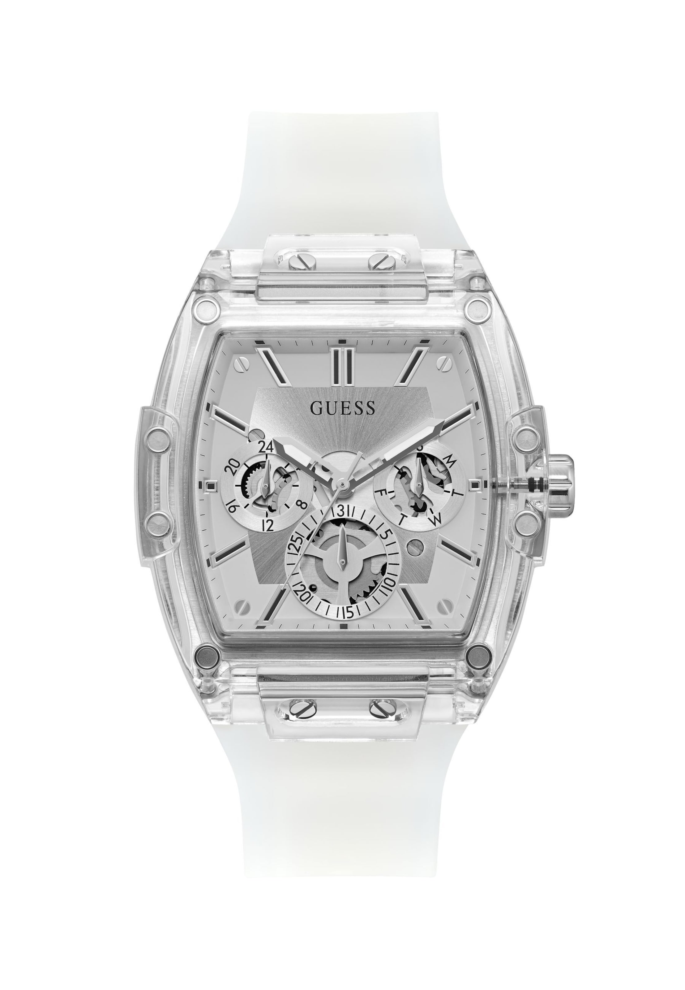 GUESS Analog Watch 'Phoenix' in White: front