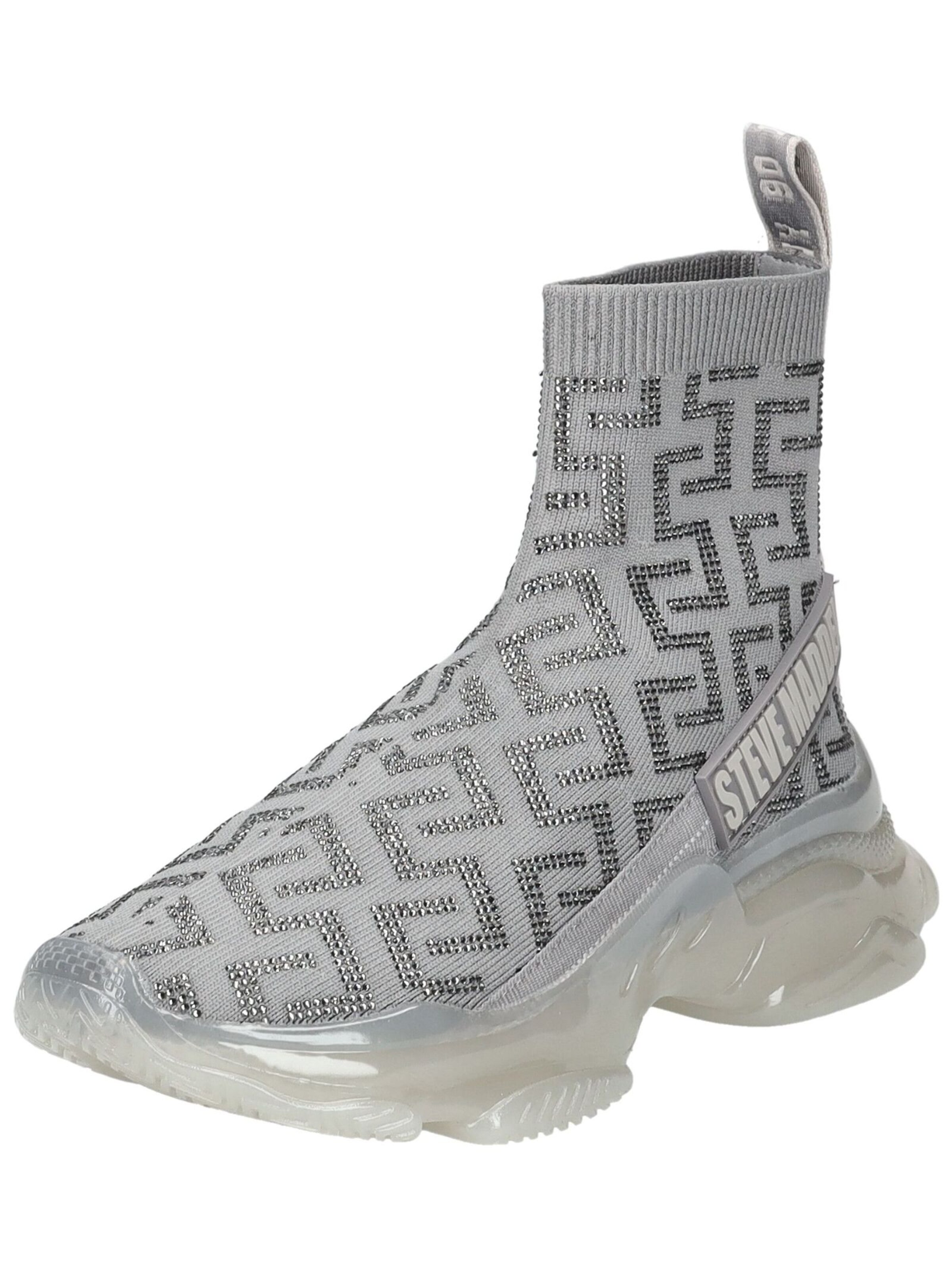 STEVE MADDEN High-top trainers in Silver: front