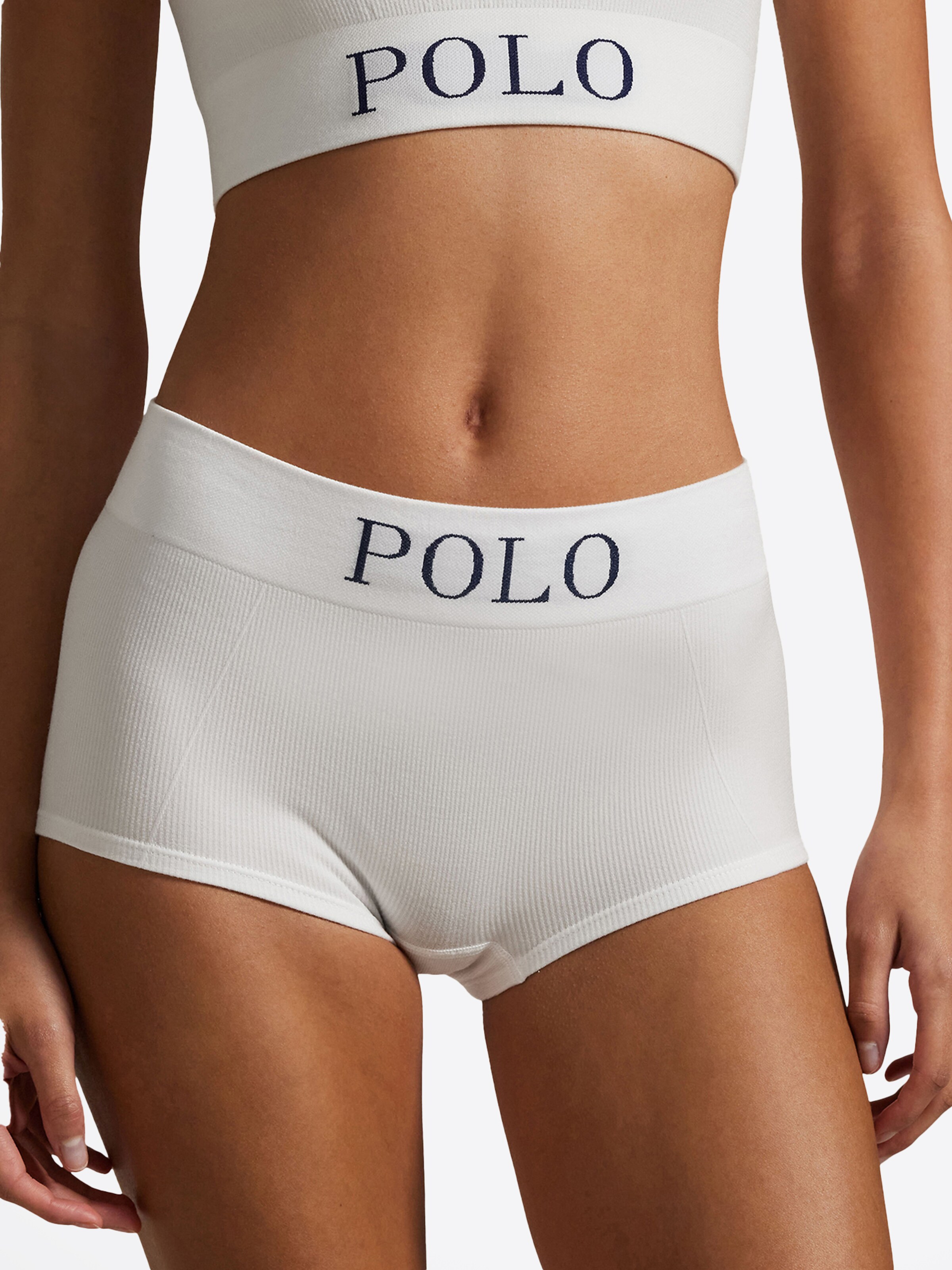 Shorty ' Ribbed Seamless ' Polo Ralph Lauren en blanc : devant
