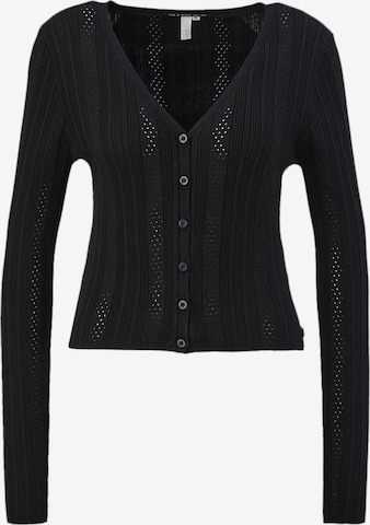 QS Knit Cardigan in Black: front