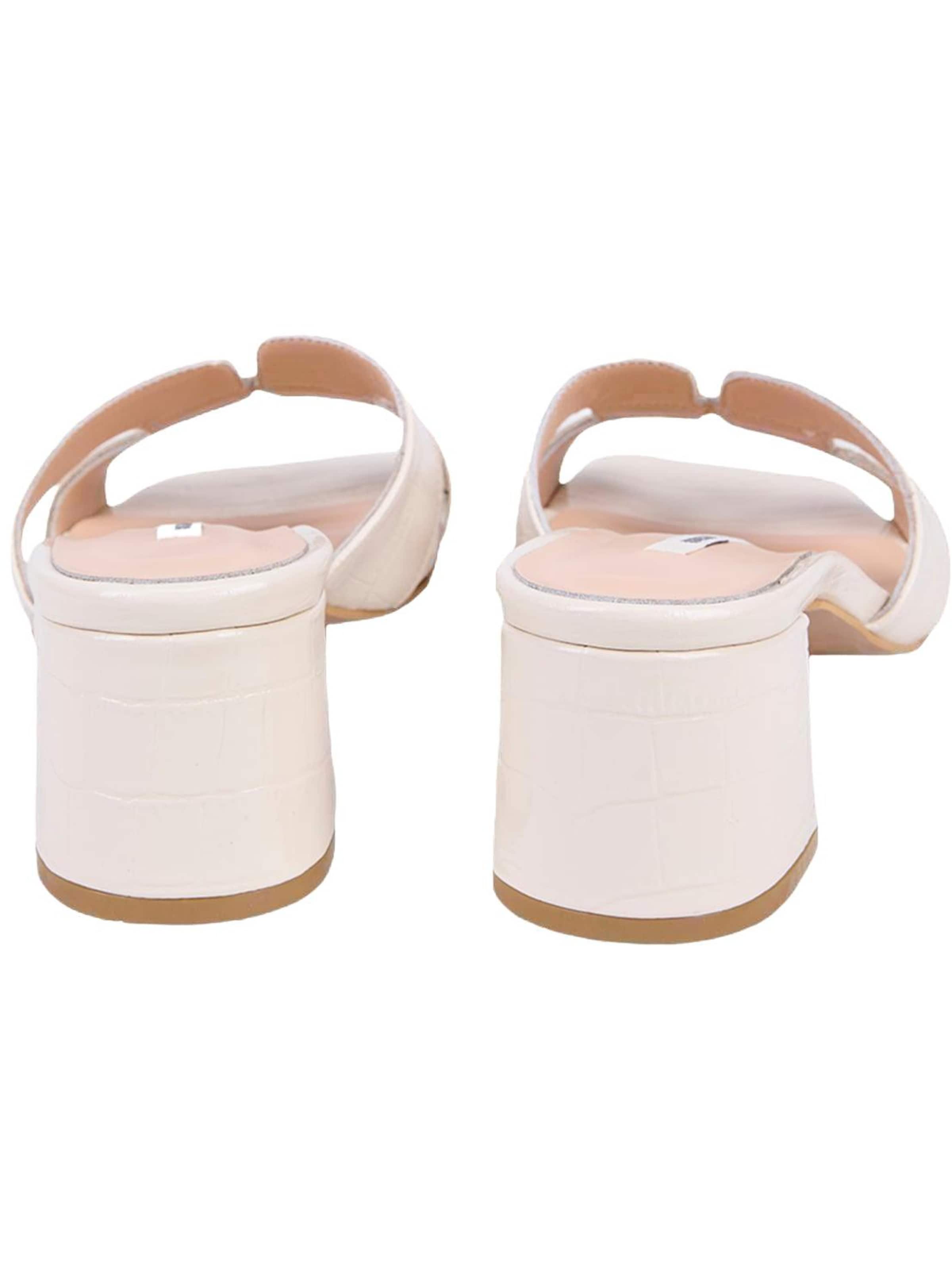 Desa - Zapatos abiertos 'DESA Damen-Sandalen aus Leder mit Kroko-Optik und Absatz' en beige