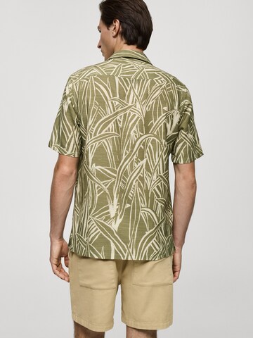 MANGO MAN Regular fit Overhemd 'Bombay' in Groen