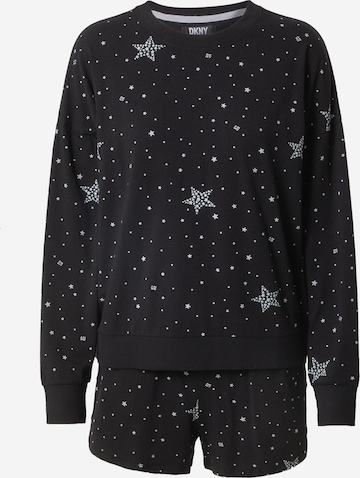 DKNY Intimates Short Pajama Set in Black: front