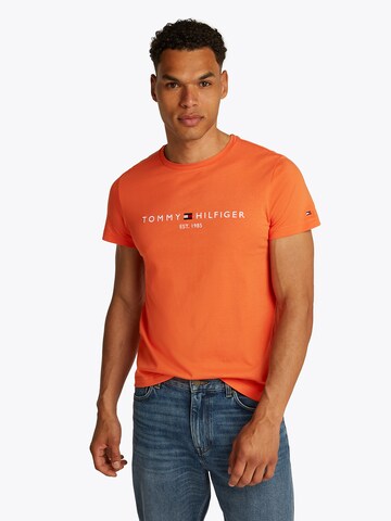 Regular fit Maglietta di TOMMY HILFIGER in arancione: frontale