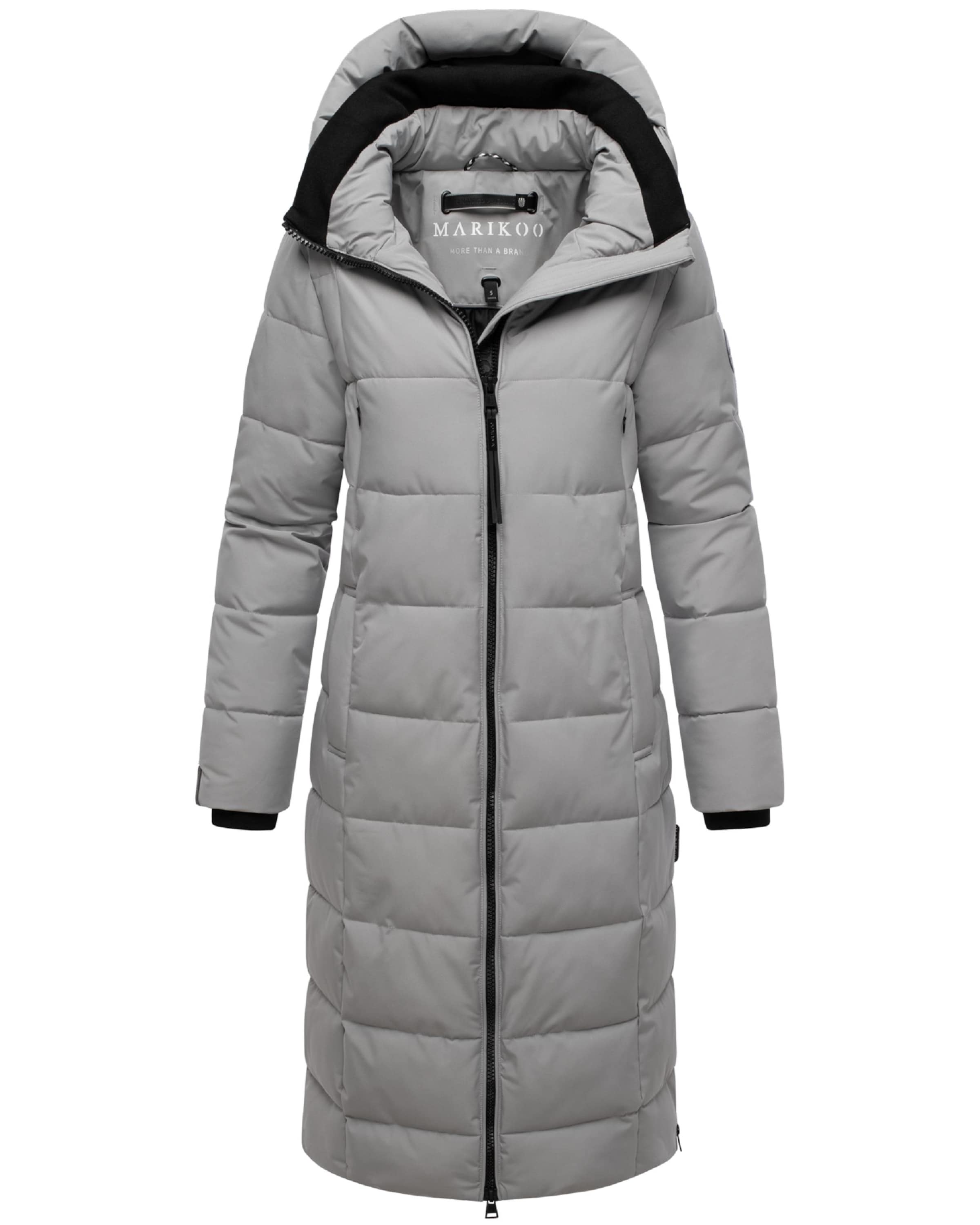 MARIKOO Winter Coat 'Lanitaa XVI' in Grey: front