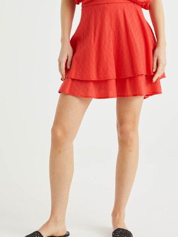 WE Fashion Skirt in Red