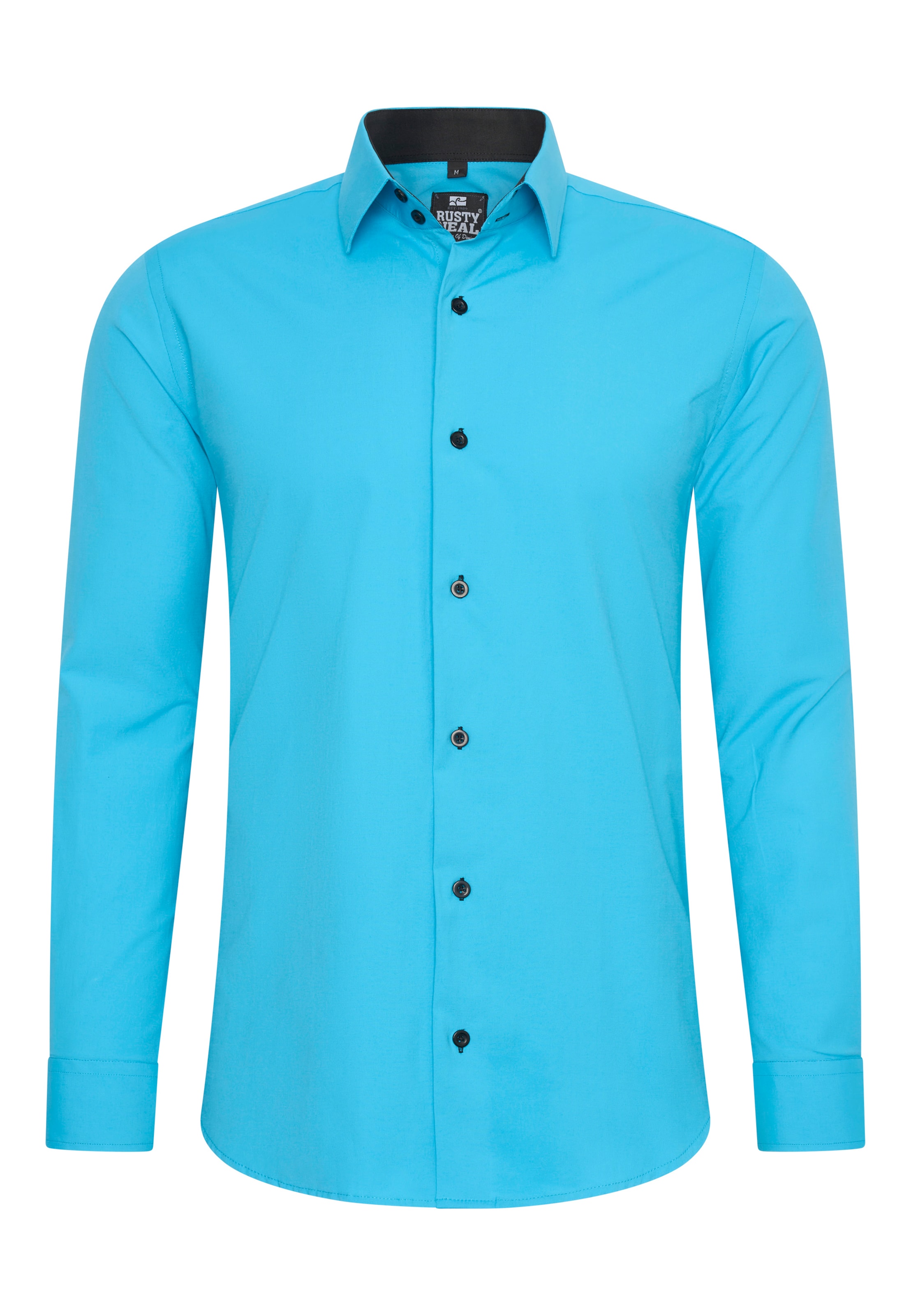 Rusty Neal Button Up Shirt in Blue: front