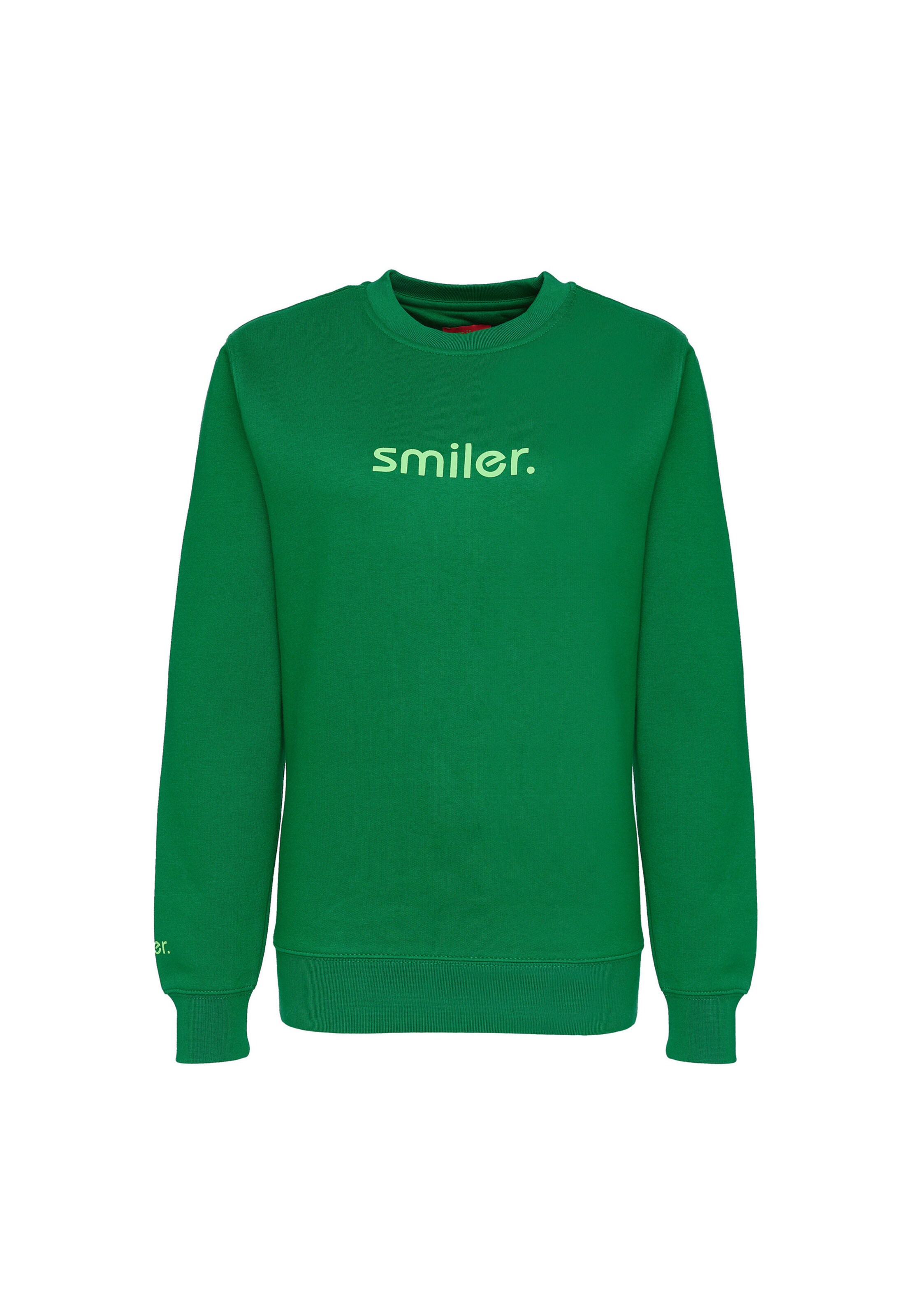 smiler. Sweatshirt in Groen: voorkant
