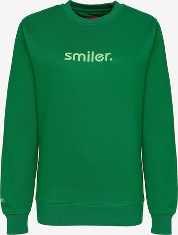 Sweat-shirt smiler. en vert : devant