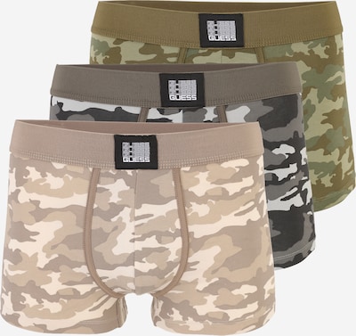 GUESS Bokserishortsit 'Connie' värissä beige / khaki / monivärinen / musta, Tuotenäkymä