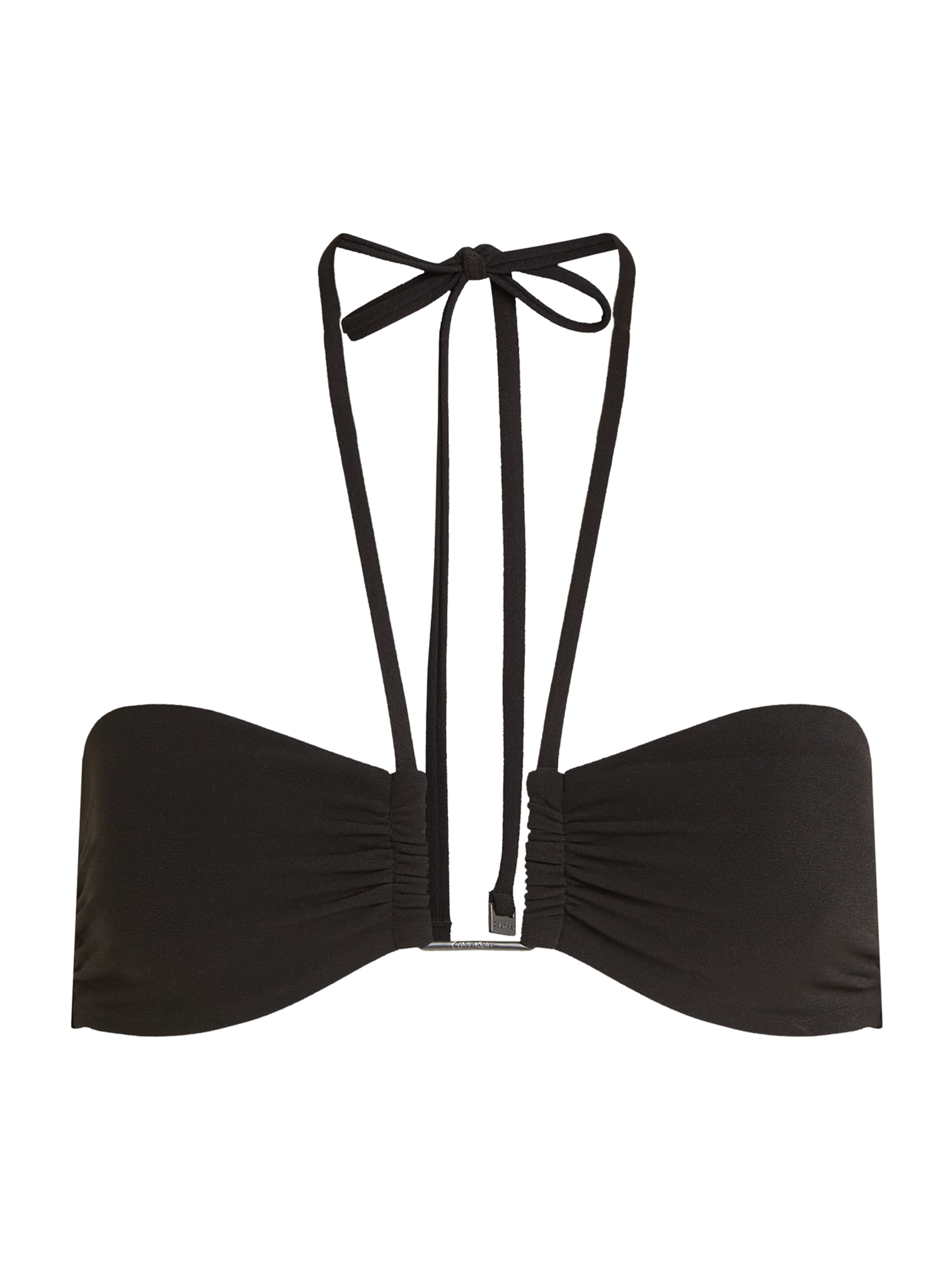 Calvin Klein Swimwear Õlapaelteta Bikiinitopp, värv must: eest vaates