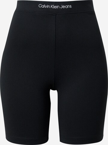 Calvin Klein Jeans Leggings in Zwart: voorkant