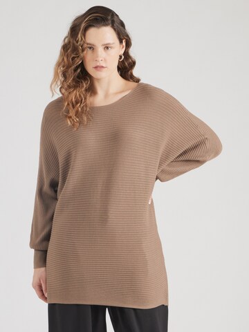 ONLY Carmakoma Pullover 'CARNEW ADALINE' in Braun: Vorderseite