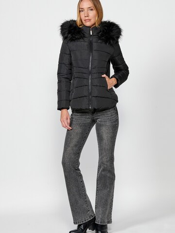 KOROSHI Winterjacke in Schwarz